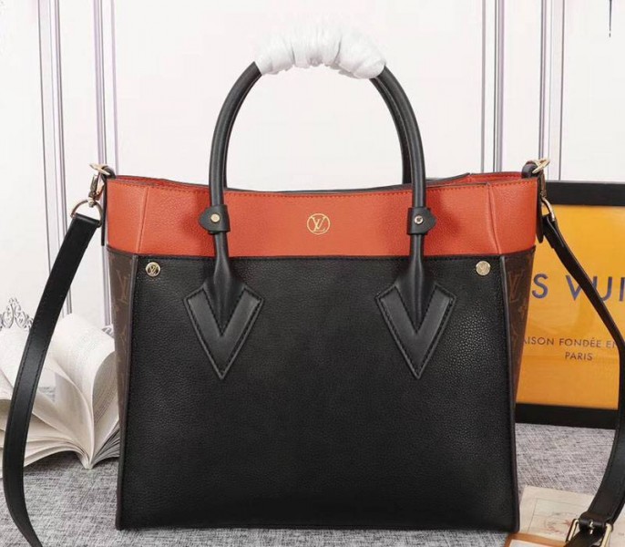 Louis Vuitton On My Side Bag In Black