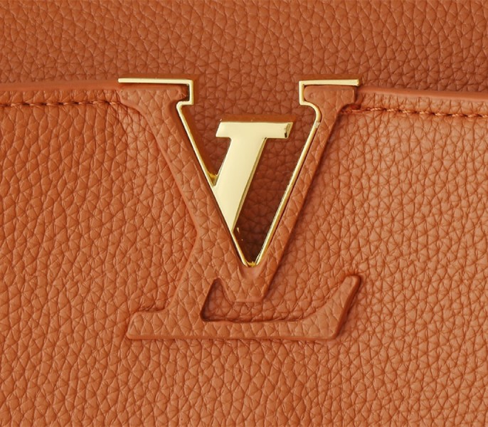 Louis Vuitton Capucines GM Souple Handbag In Cognac Brown
