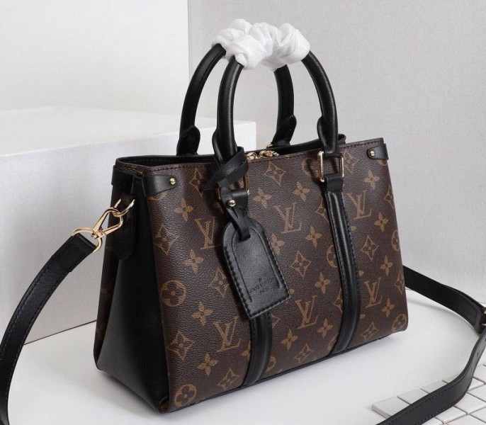 Louis Vuitton Monogram Canvas Soufflot BB Bag In Black