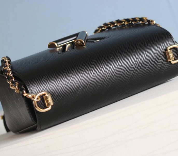 Louis Vuitton Epi Leather Twist MM Bag In Black