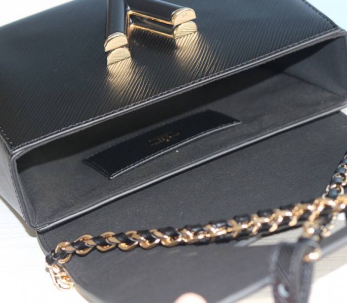 Louis Vuitton Epi Leather Twist MM Bag In Black