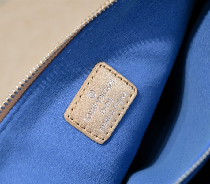 Louis Vuitton Coussin PM Bag In Light Gold With Jacquard Strap