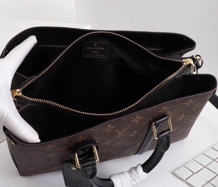 Louis Vuitton Monogram Canvas Soufflot MM Bag In Black