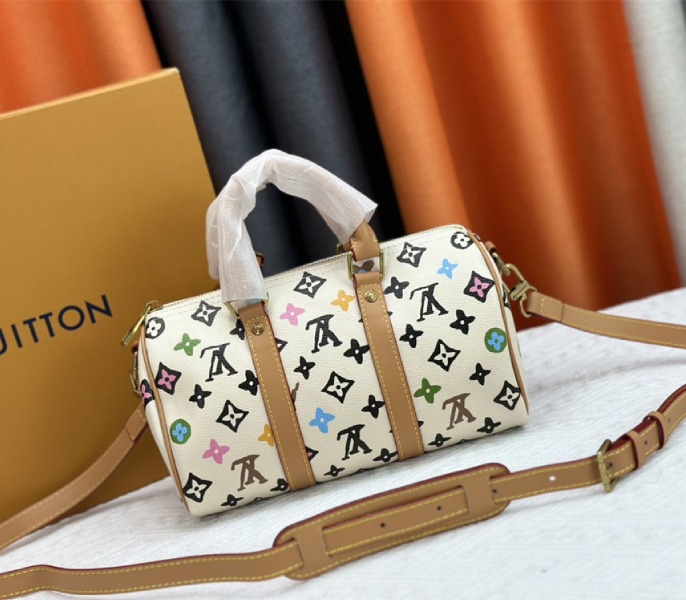 Louis Vuitton Monogram Craggy Keepall Travel 25 Bag In Vanilla