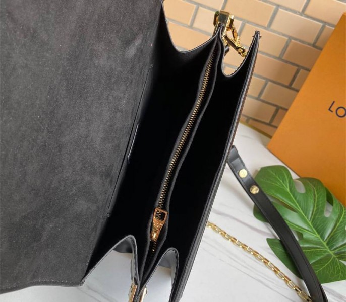 Louis Vuitton Dauphine Lugano MM Bag In Black