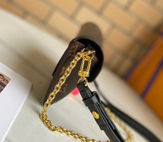 Louis Vuitton Monogram Canvas Padlock On Strap Bag In Black