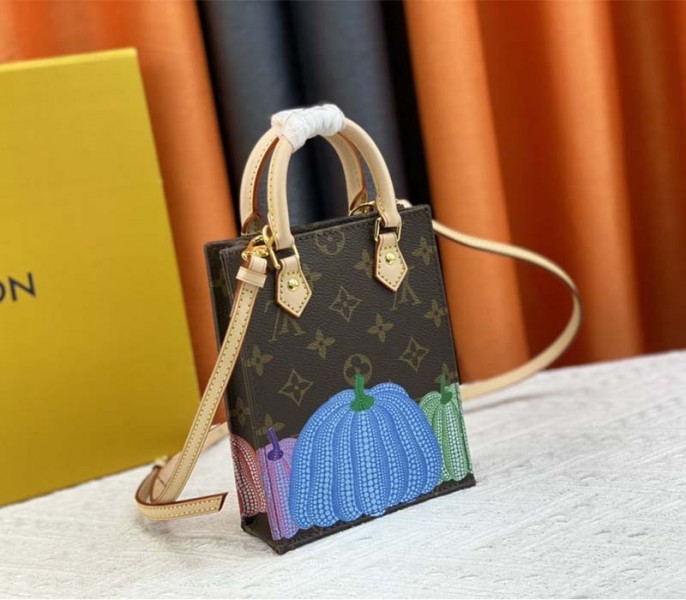 Louis Vuitton X YK Monogram Canvas Petit Sac Plat In Pumpkin