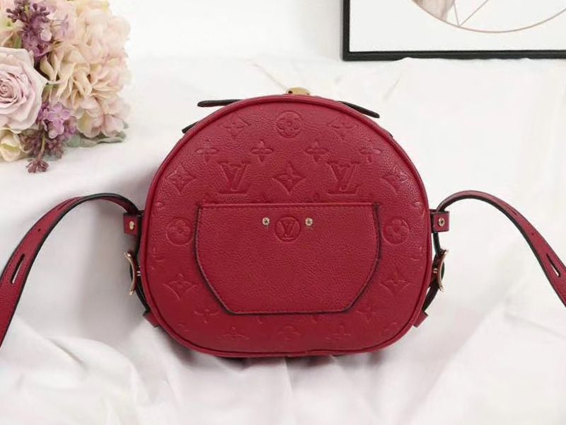 Louis Vuitton Monogram Empreinte Boite Chapeau Souple MM Bag In Red