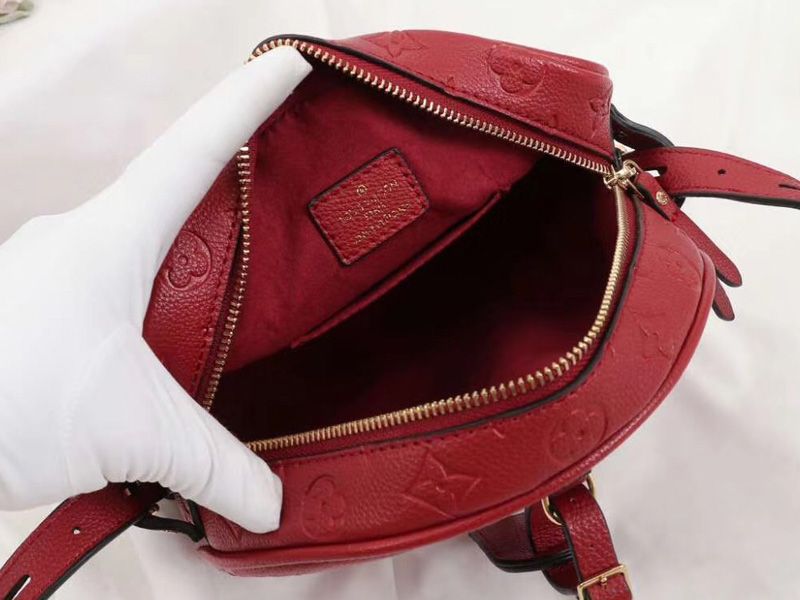 Louis Vuitton Monogram Empreinte Boite Chapeau Souple MM Bag In Red