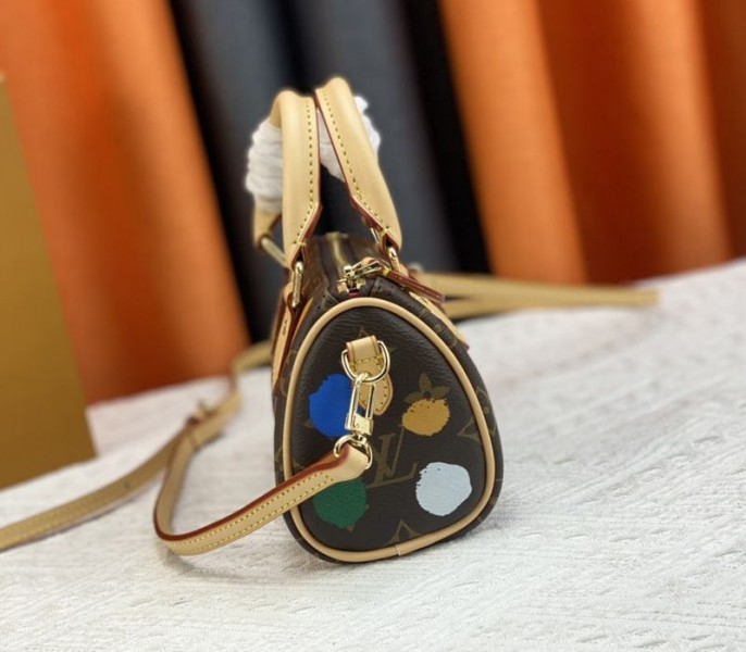 Louis Vuitton X YK Monogram Canvas Nano Speedy Handbag