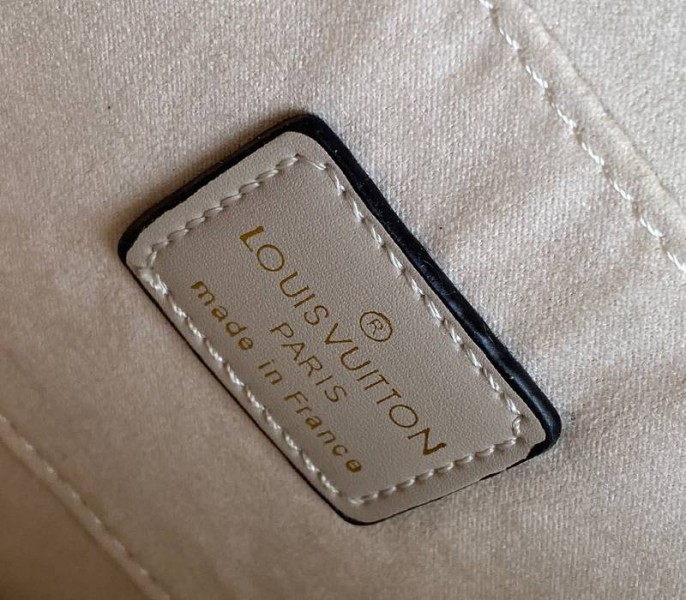 Louis Vuitton Dauphine Lugano MM Bag In Galet Gray