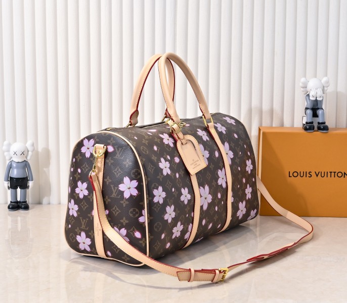 X TM Monogram Canvas Keepall 45 With Cherry Blossom