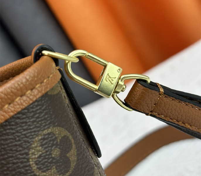 Louis Vuitton Neverfull Bandouliere Inside Out BB Tote In Monogram Canvas And Brown Leather