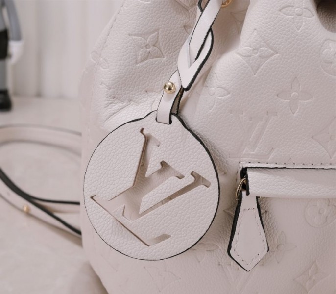 Louis Vuitton Monogram Empreinte Leather Montsouris PM Backpack In White