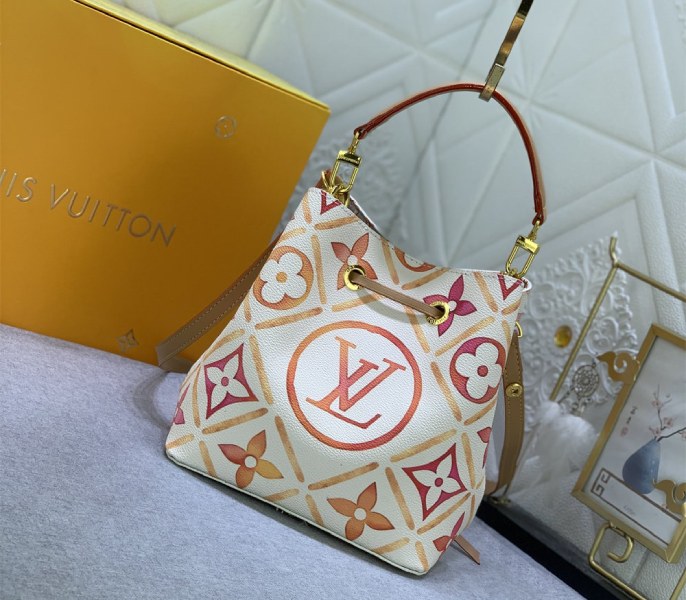Louis Vuitton LV By The Pool Monogram Tiles Canvas NeoNoe BB Bag In Coral
