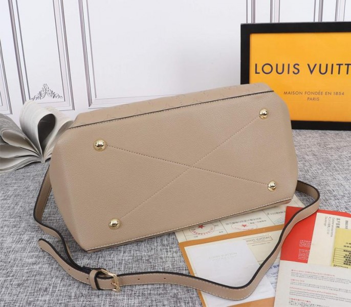 Louis Vuitton Monogram Empreinte Leather Maida Hobo In Tourterelle Gray