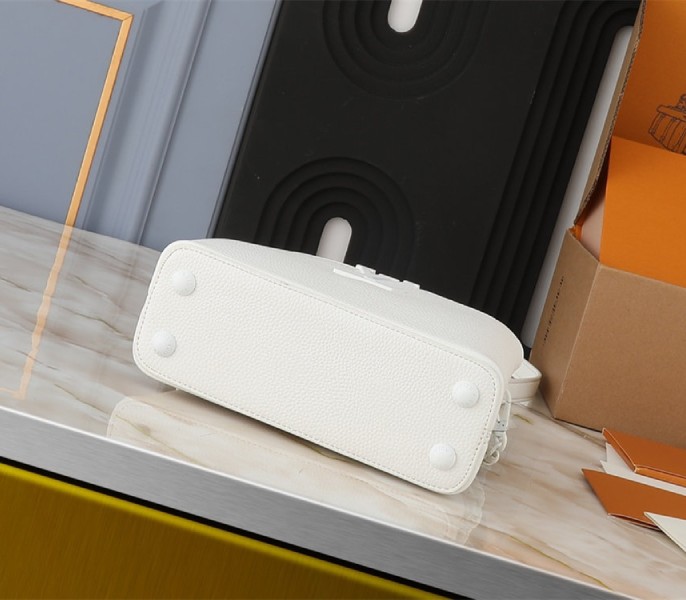 Louis Vuitton Capucines East-West Mini Handbag In Optic White