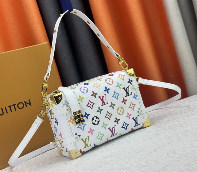 Louis Vuitton X TM Multicolored Side Trunk MM In White