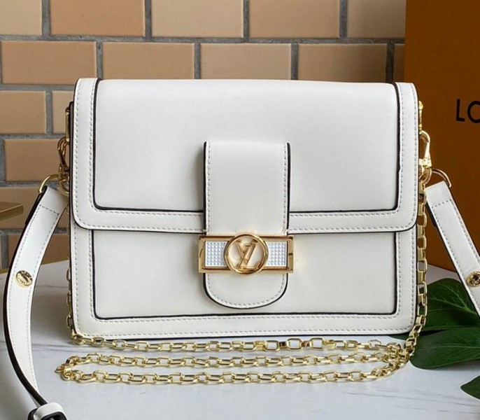 Louis Vuitton Dauphine Lugano MM Off Bag In Off-White