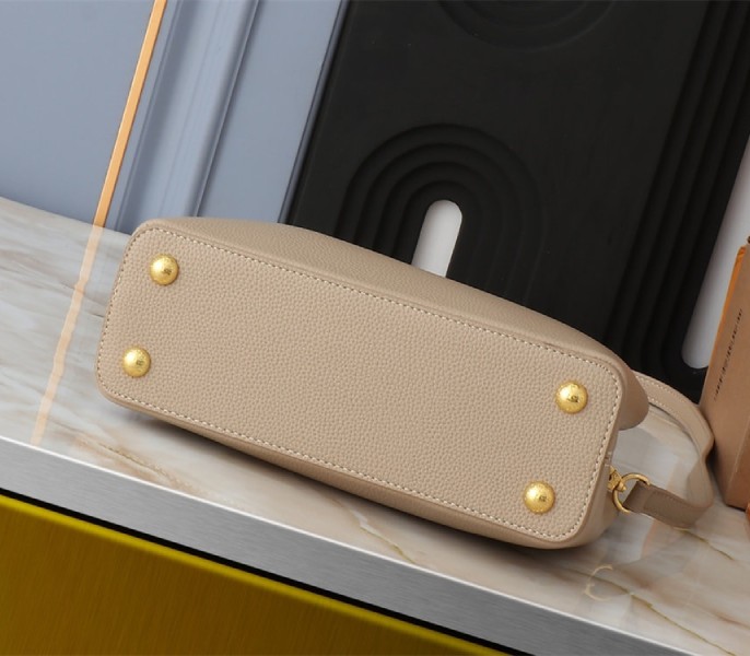 Louis Vuitton Capucines BB Handbag In Galet Gray