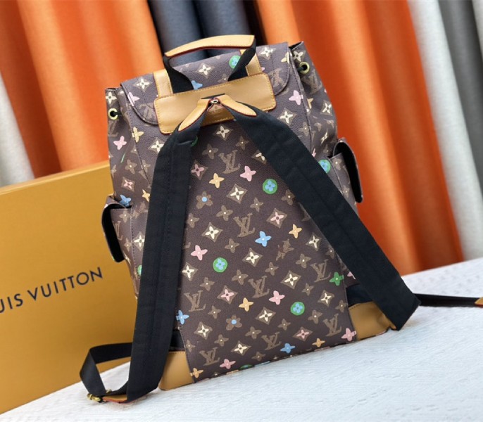Louis Vuitton Monogram Craggy Christopher MM Backpack In Chocolate