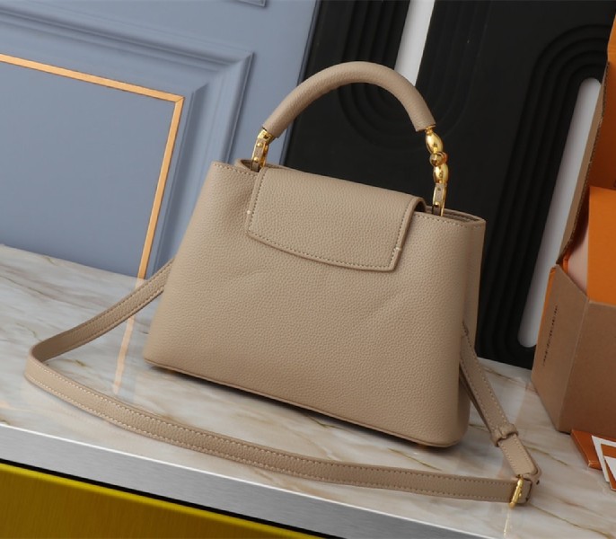 Louis Vuitton Capucines BB Handbag In Galet Gray