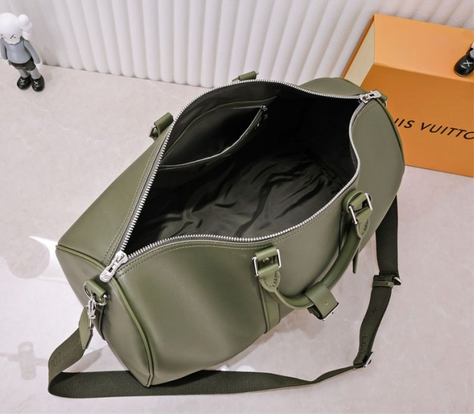 Louis Vuitton Aerogram Keepall Bandouliere 50 Travel Bag In Khaki