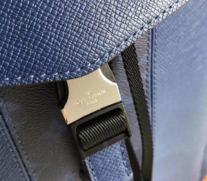 Louis Vuitton Taiga Leather Outdoor Backpack In Pacific Blue