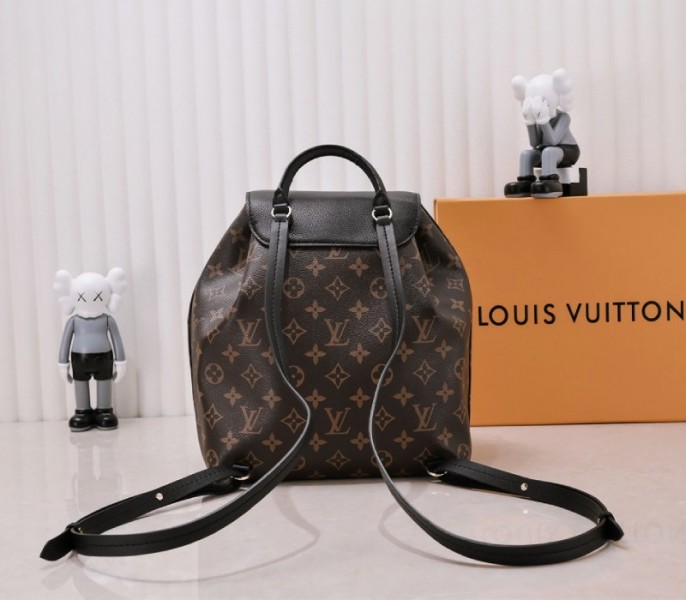 Louis Vuitton Monogram Canvas Montsouris PM Backpack In Black