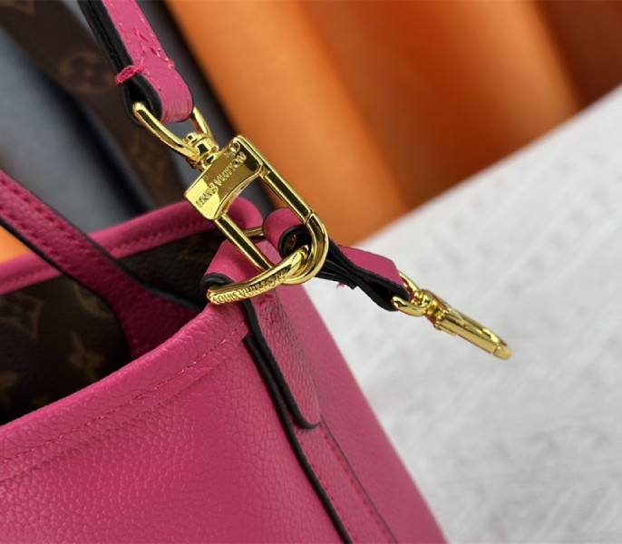 Louis Vuitton Neverfull Bandouliere Inside Out BB Tote In Monogram Canvas And Rose Pondichery Leather