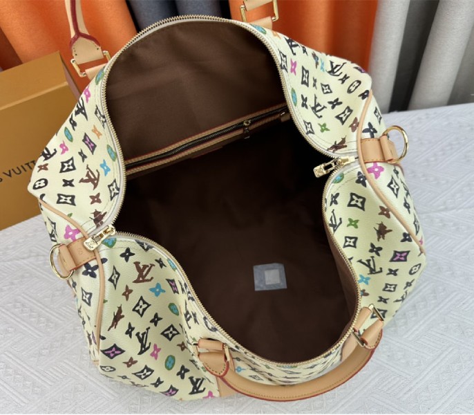 Louis Vuitton Monogram Craggy Keepall Travel 50 Bag In Vanilla