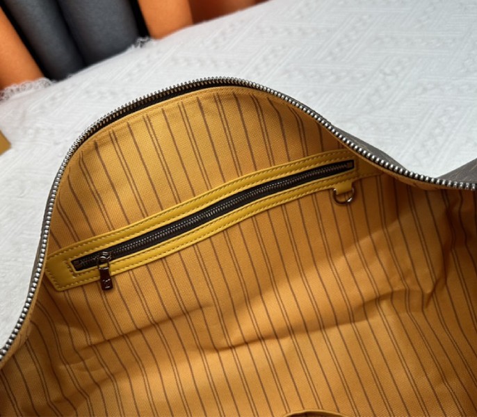 Louis Vuitton Monogram Macassar Canvas Keepall Bandouliere 50 In Safran Yellow