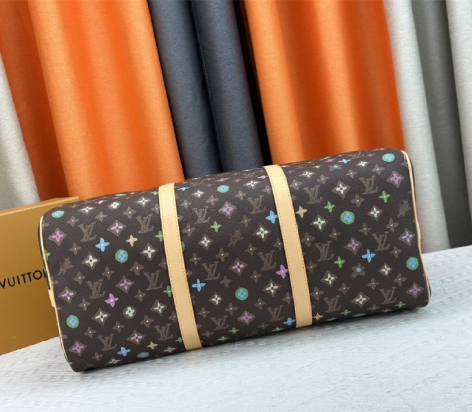 Louis Vuitton Monogram Craggy Keepall Travel 50 Bag In Chocolate