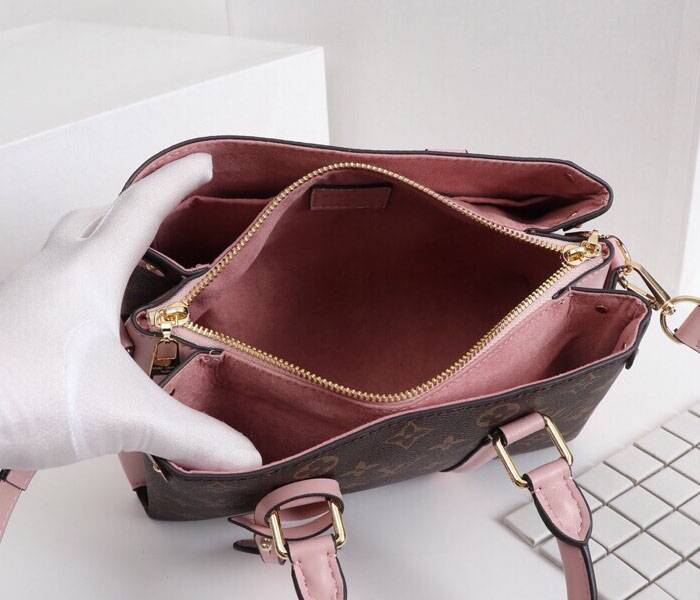 Louis Vuitton Monogram Canvas Soufflot BB Bag In Peach