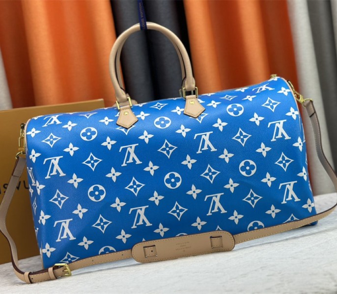 Louis Vuitton Speedy P9 Bandouliere 50 Bag In Blue