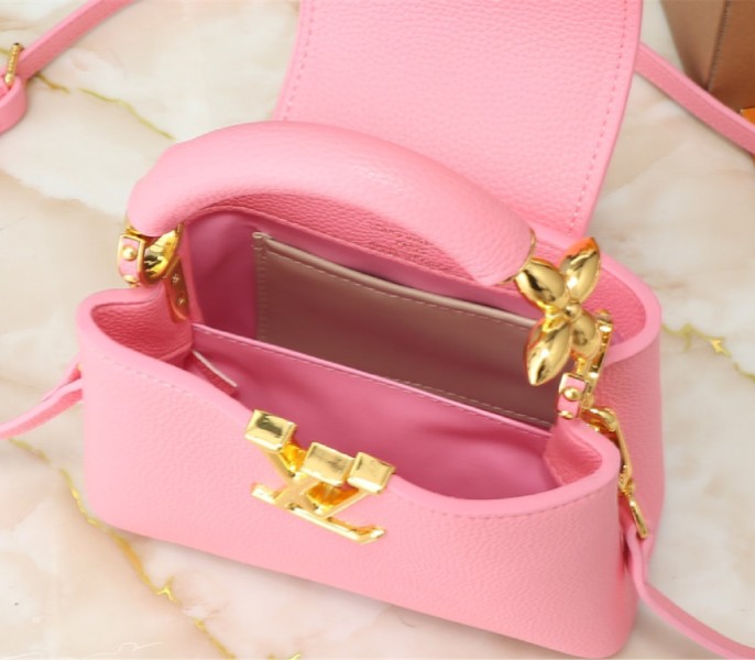 Louis Vuitton Capucines Mini Capucines Handbag In Pink