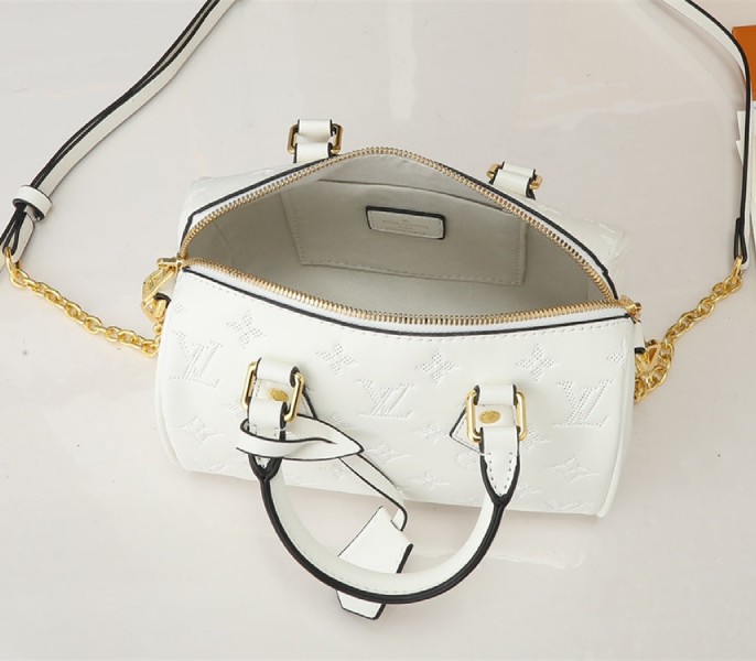 Louis Vuitton Other Leathers Speedy Bandouliere 20 Handbag In Quartz White