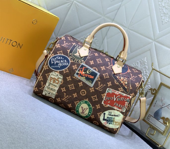 Louis Vuitton Flight Mode Monogram Canvas Speedy Bandouliere 30 Handbag