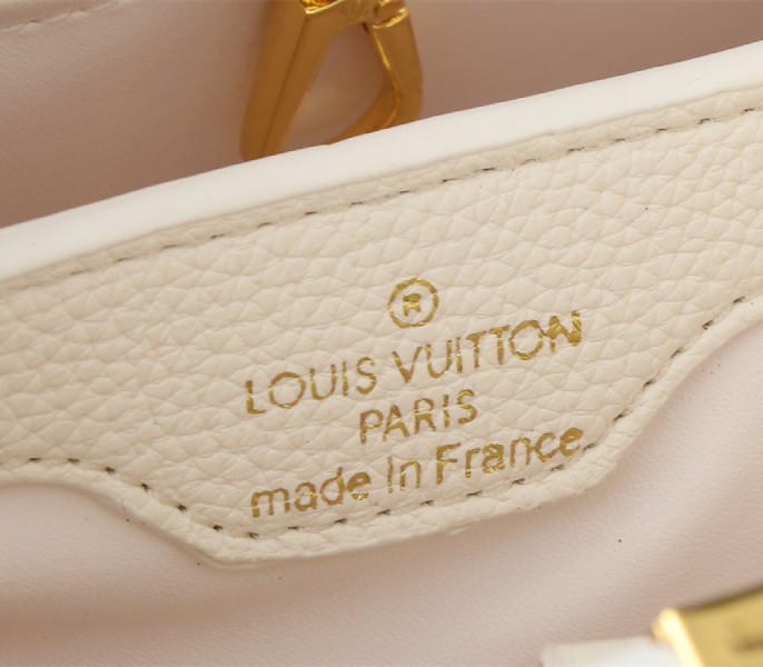 Louis Vuitton Capucines BB Handbag In Quartz White