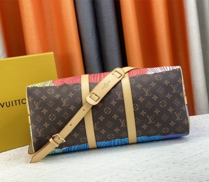 Louis Vuitton X YK Monogram Canvas Keepall 45 Luggage In Pumpkin