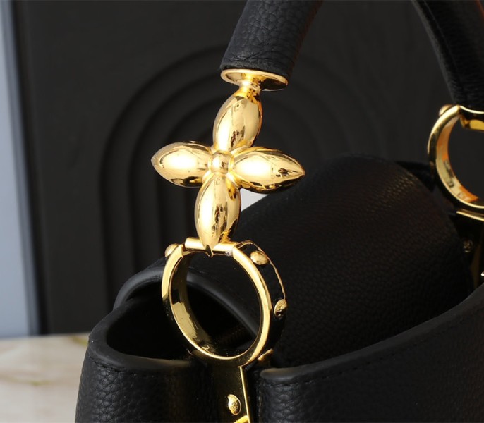 Louis Vuitton Capucines BB Handbag In Black