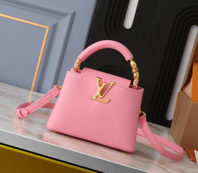 Louis Vuitton Capucines Mini Capucines Handbag In Pink