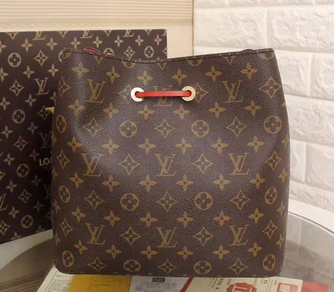 Louis Vuitton Monogram Canvas NeoNoe MM Bag In Coquelicot