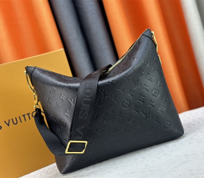 Louis Vuitton Monogram Empreinte Coussin MM Hobo In Black