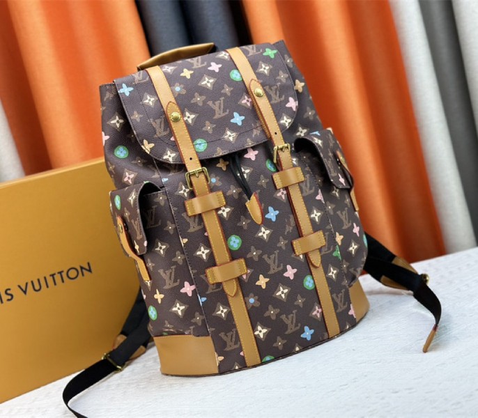 Louis Vuitton Monogram Craggy Christopher MM Backpack In Chocolate
