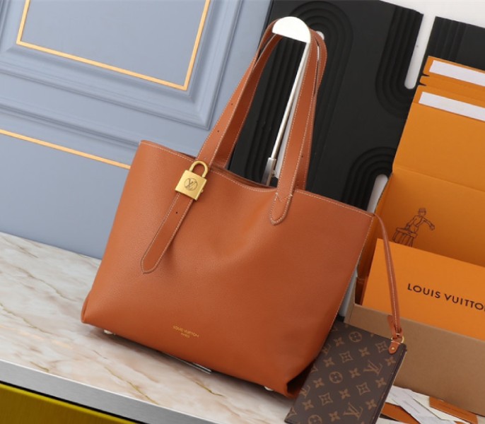 Louis Vuitton Low Key Cabas MM Bag In Cognac Brown