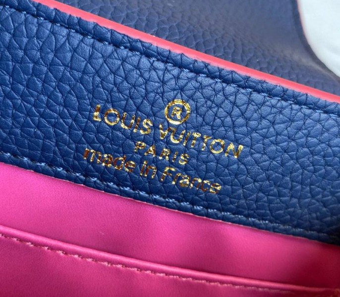 Louis Vuitton Capucines Mini Chain Bag In Navy Blue