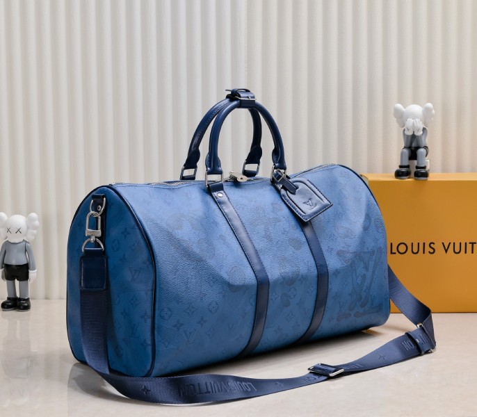 Keepall Bandouliere 50 In Navy River Blue