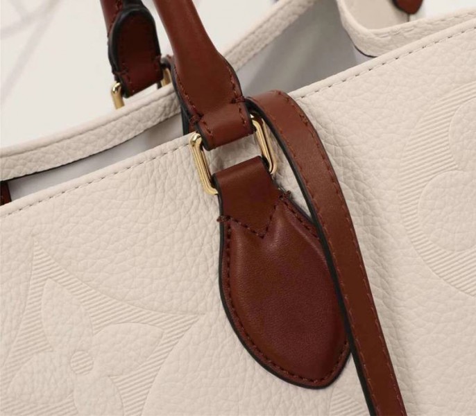 Louis Vuitton Monogram Empreinte Giant Onthego GM Tote In Cream – Brown