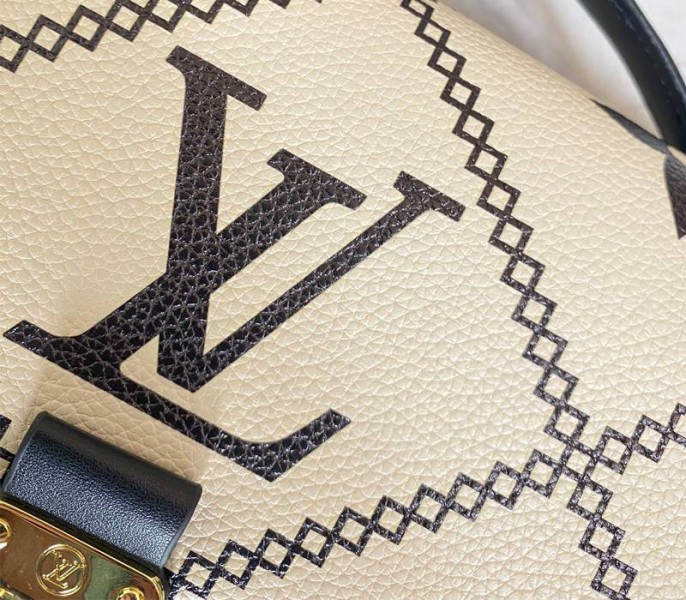Louis Vuitton Spring 2022 Monogram Empreinte Pochette Metis Handbag In Cream